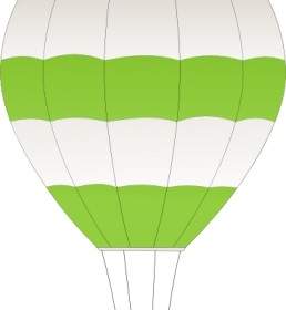 Balon Udara Panas Bergaris-garis Horisontal Maidis Clip Art