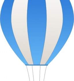 Balon Udara Panas Bergaris-garis Vertikal Maidis Clip Art