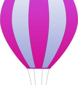 Maidis Vertical Striped Hot Air Balloons Clip Art