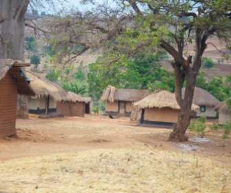 マラウイ アフリカの村