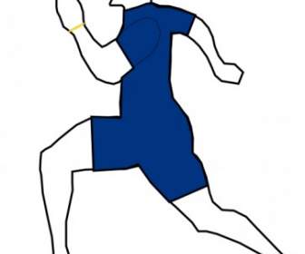 Man Jogging Exercise Clip Art