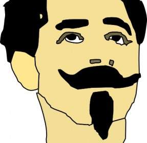 Man With Mustache And Goatee Clip Art
