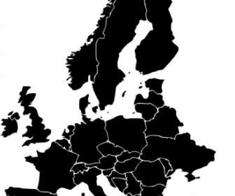 Mapa Da Arte De Grampo De Europa