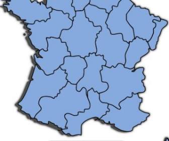 Karte Von Frankreich-ClipArt
