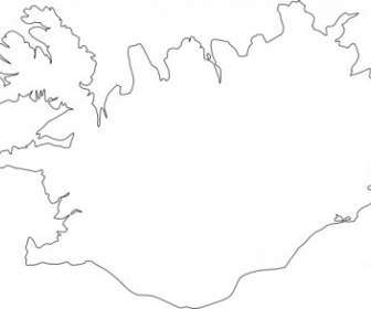 خريطة أيسلندا قصاصة فنية