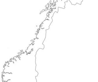 ノルウェー クリップアートの地図