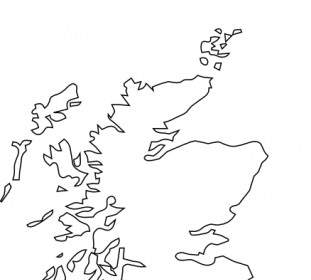 スコットランドのクリップアートの地図
