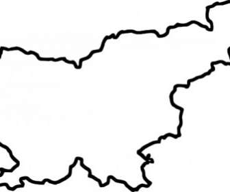 Map Of Slovenia In Europe Clip Art