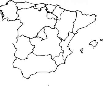 Mapa Da Arte De Grampo De Espanha