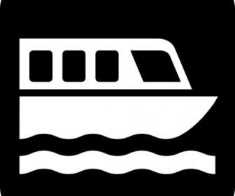 Mapa Symbole łódź Clipart