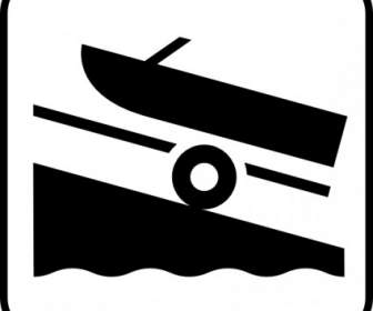 Landkarte Symbole Boot Anhänger ClipArt