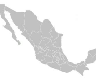 Peta Meksiko Vektor