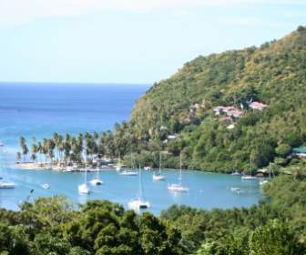 Marigot Körfez St Lucia Peyzaj