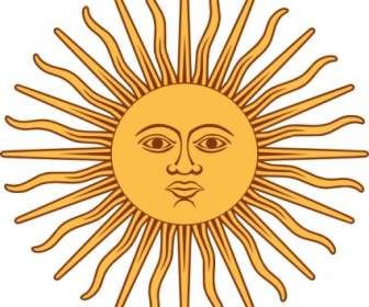قد الشمس من الأرجنتين العلم قصاصة فنية