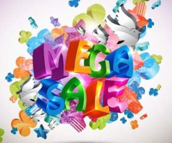 Mega Sale Vector Background