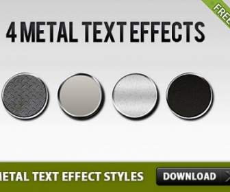 Metal Text Effect Layer Styles