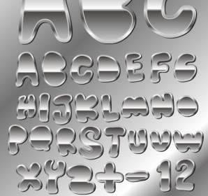 Vector De Diseño Metal Textura Font