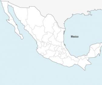メキシコ地図ベクトル