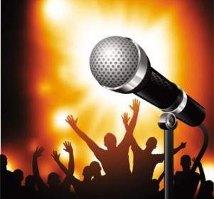 Microphone Bright Background Vector
