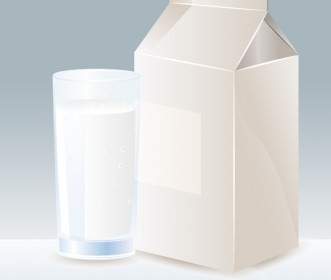 Milk With Straw And Carton