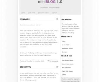 Mini-Blog-Vorlage