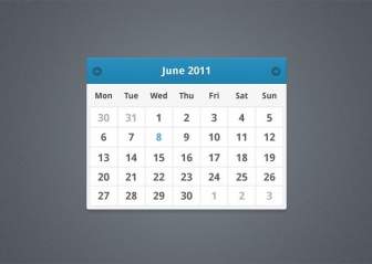 Minimalist Calendar Widget Psd