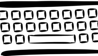 Minimalist Keyboard Clip Art