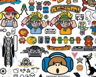 Mixed Characters And Other Stuff Free Vectors