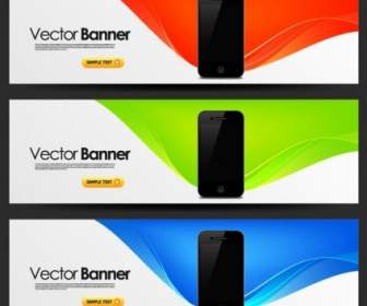 Mobile Banner Design Trend Muster Vektor
