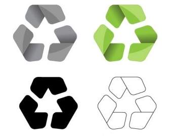 Vector Símbolo De Reciclaje Moderno