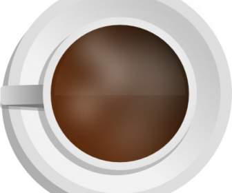 Mokush 現実的なコーヒー カップ トップ ビュー クリップ アート