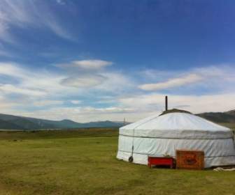 Mongolia Landscape Sky
