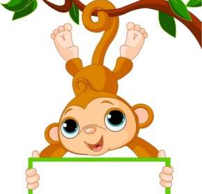 Monkey Cartoon Image Vector