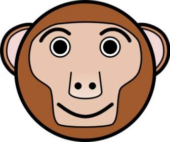 Macaco Arredondado Rosto Clip-art