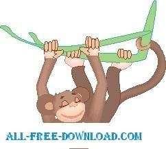 Macaco Balançando De árvore