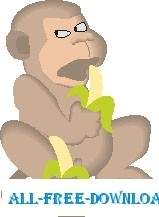 القرد مع الموز