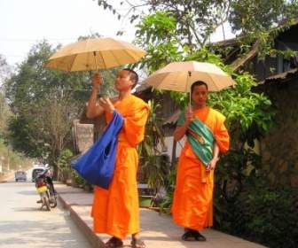 الرهبان البوذيين أورانج