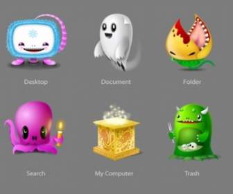 Monster Symbole Icons Pack