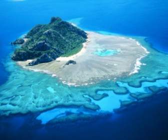 Mondo Di Isole Fiji Di Monuriki Isola Carta Da Parati