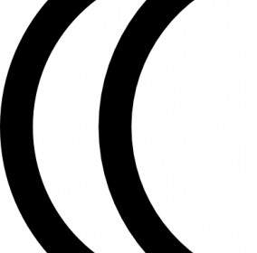 Moon Symbol Decrescent Clip Art
