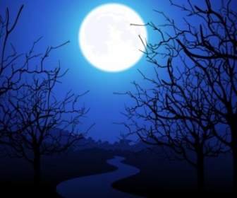 Moonlight Drzew Wektor