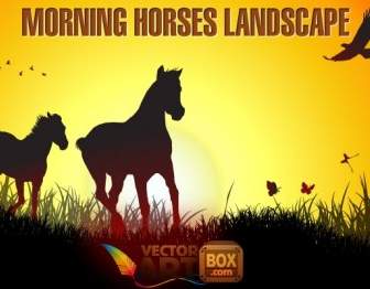 Morning Horses Landscape