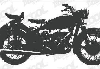Motocicleta Silhuetas Vetor Material