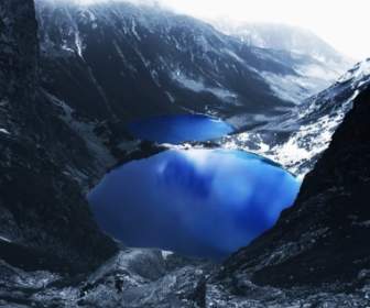 Montagne Lac Fond D'écran Paysage Nature