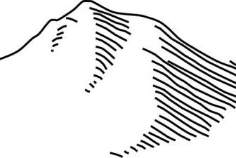 山をクリップアートします。