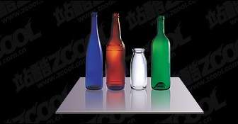 متعدد الألوان زجاجات