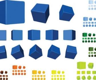 Vecteur De Cube Multi-angles Multicolor