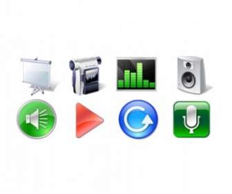 Multimedia Symbolsatz Icons Pack