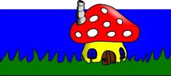 Mushroom Home Clip Art