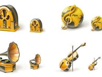 Set De ícones Da Música Pacote De ícones